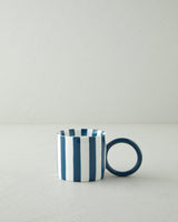 Premium New Bone China Mug Bold Lines Blue