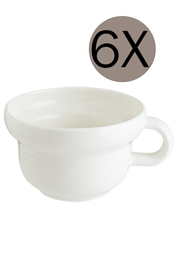Bonna Kaff Professional Porcelain Cappuccino Cups - 250ml (8.5oz) - Set of 6 - TryAladdin