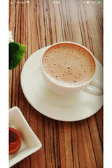 Bonna Porselen Professional Rita Porcelain Tea Cup & Saucer Set - 250ml (4 Piece) - TryAladdin