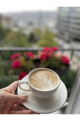 Bonna Premium White Rita Porcelain Turkish Coffee Cup Set - 6 - Piece - TryAladdin