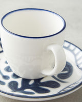 Premium Bone Porcelain Dark Blue Coffee Cup Set 90ml 4 Piece Retail