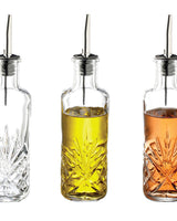 Dosatori professionali in vetro trasparente per olio e aceto 18cm