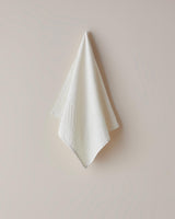 Premium Border Check Cotton Hand Towel   Ivory
