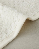 Professional Grade Ivory Border Check Cotton Hand Towel