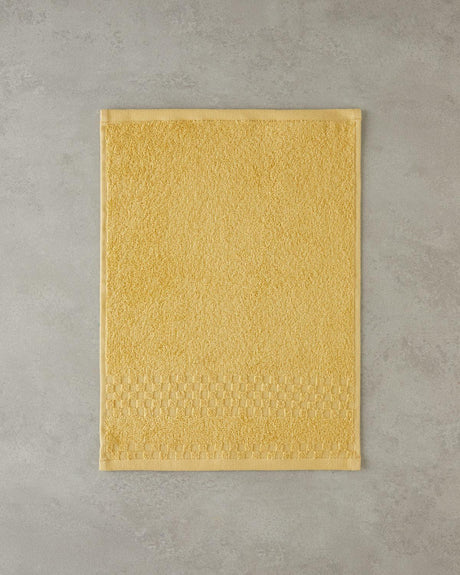 Professional-Grade-Border-Check-Yellow-Cotton-Hand-Towel