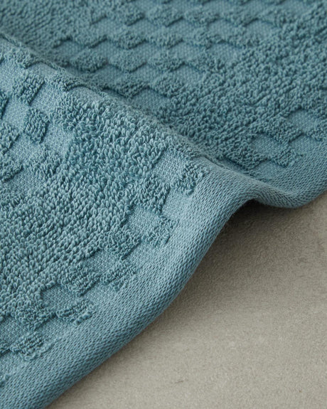High-Quality-Cotton-Border-Check-Hand-Towel-Petrol