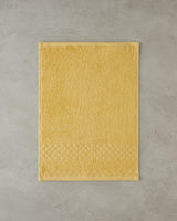 Professional Grade Border Check Yellow Cotton Hand Towel