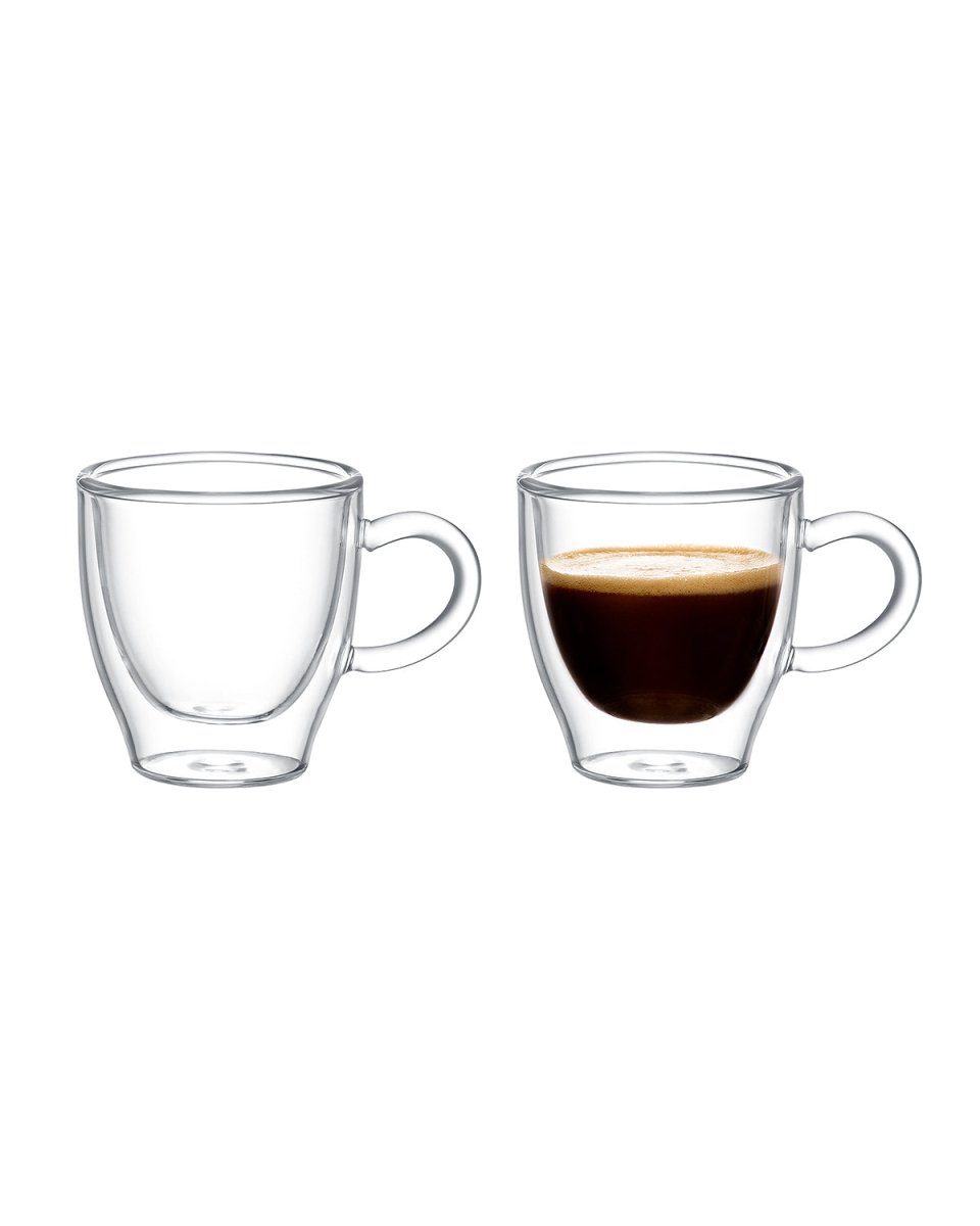 Borosilicate Double - Walled Glass Cups - Modern 2 - Piece Set - TryAladdin
