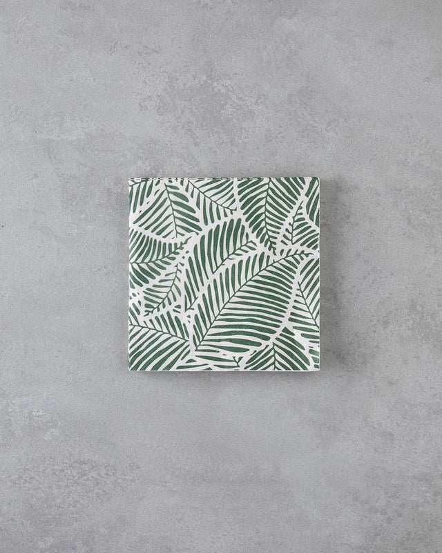 Professional Green Floral Print Paper Napkins - Bulk 20 Count