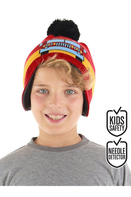 Boy's Firefighter Truck Beanie - Warm Acrylic Knit - TryAladdin