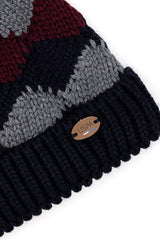 Boy's Knitted Beanie - Argyle Pattern - TryAladdin