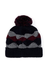 Boy's Knitted Beanie - Argyle Pattern - TryAladdin