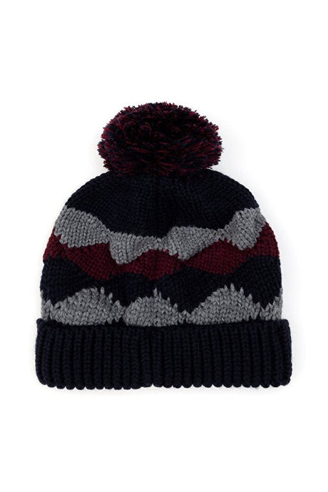 Boy's Knitted Beanie - Argyle Pattern - TryAladdin