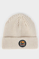 Boys Knitted Beanie - 'Easily Distracted By Tyrannosaurus' Patch - TryAladdin