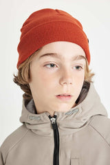 Boy's Knitted Beanie - Warm & Stylish with Woven Label - TryAladdin
