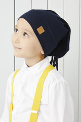 Boy's Navy 4 - Season Beanie Hat - Soft cotton Jersey - TryAladdin