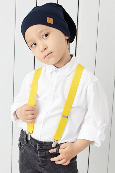 Boy's Navy 4 - Season Beanie Hat - Soft cotton Jersey - TryAladdin