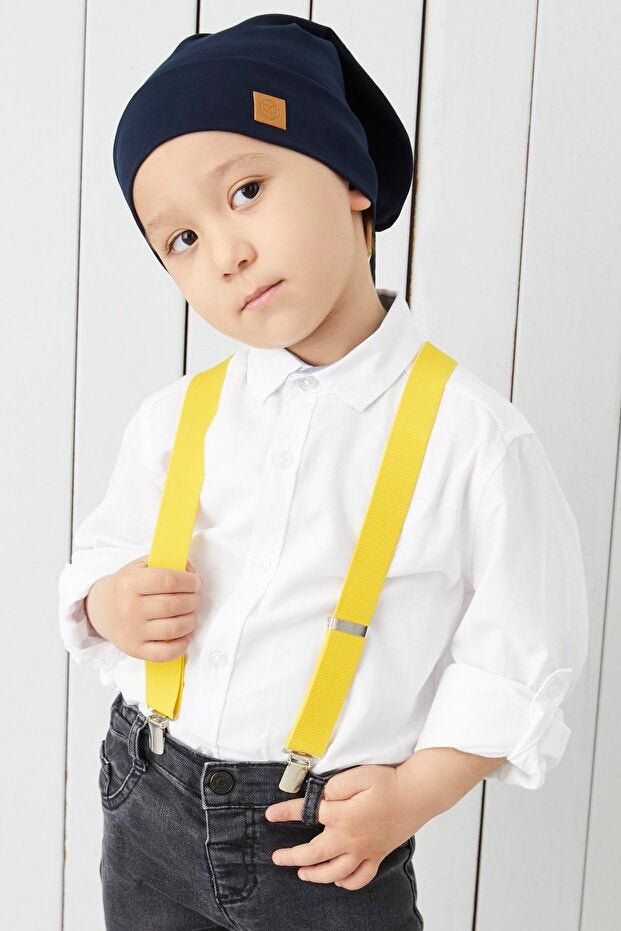 Boy's Navy 4 - Season Beanie Hat - Soft cotton Jersey - TryAladdin