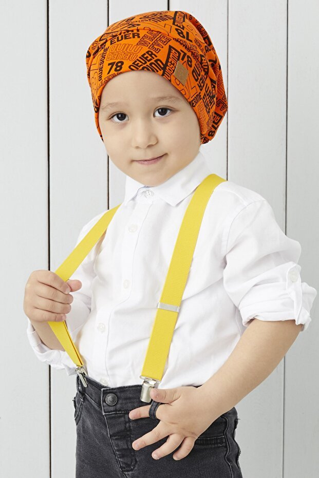 Boy's Orange Graphic 4 - Season Hat Beanie Buff - TryAladdin
