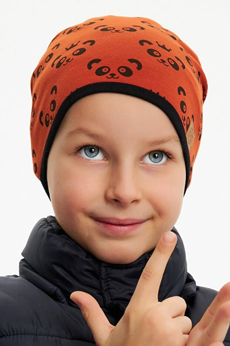 Boys' Panda Pattern Soft Cotton Beanie Hat - TryAladdin