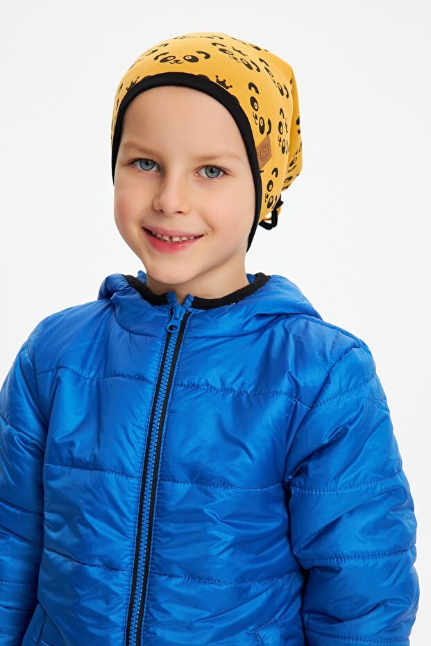 Boy's Panda Patterned Soft Cotton Beanie & Neck Warmer Set - TryAladdin