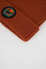 Boy's Ribbed Knitted Beanie - Standard Size with Patch - TryAladdin