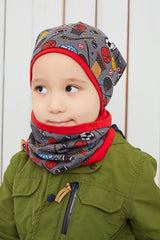 Boy's Sport Beanie & Neck Warmer Set - Soft Cotton - TryAladdin