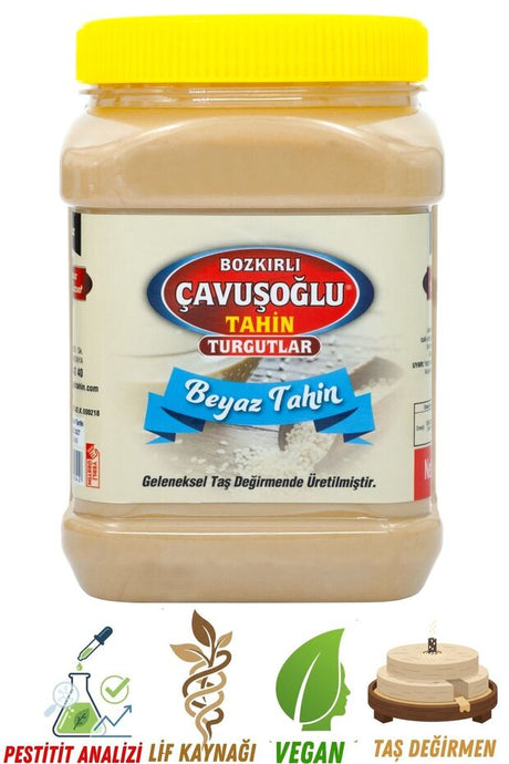 Bozkirli Cavusoglu Premium Lightly Roasted White Tahini Paste - 930g - TryAladdin