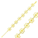 Daisy Chain Bracelet - Gold-Plated Silver with Sparkling Zirconia