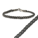 Bracelet - Oxidized Silver-Tone Handcrafted Braided Design