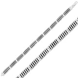 Men's Bracelet - Sterling Silver Classic Textured Link Chain