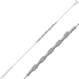 Sterling Silver Bracelet - Sparkling Zirconia Pave Design