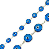 Sterling Silver Evil Eye Charm Bracelet - Symbolic Protection Jewelry