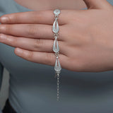 Silver Filigree Bracelet - Artisan Teardrop Design