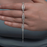 Sterling Silver Filigree Bracelet - Elegant Oval Design