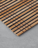 Professional Bamboo Placemat Set of 4 Black Cream Table Linens