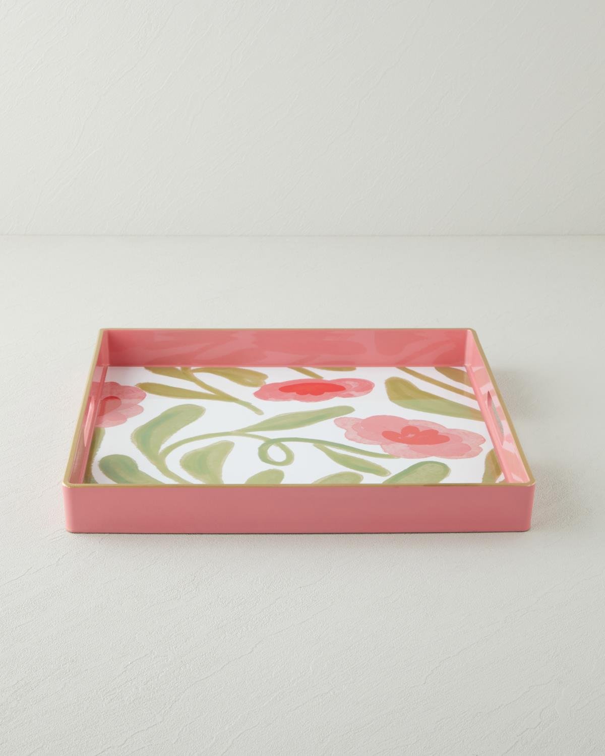 Premium Colorful Petal Design Serving Tray 35x35cm