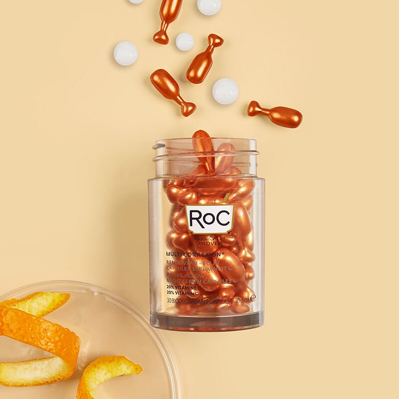 Brightening Vitamin C Night Serum Capsules for Dark Spots - TryAladdin