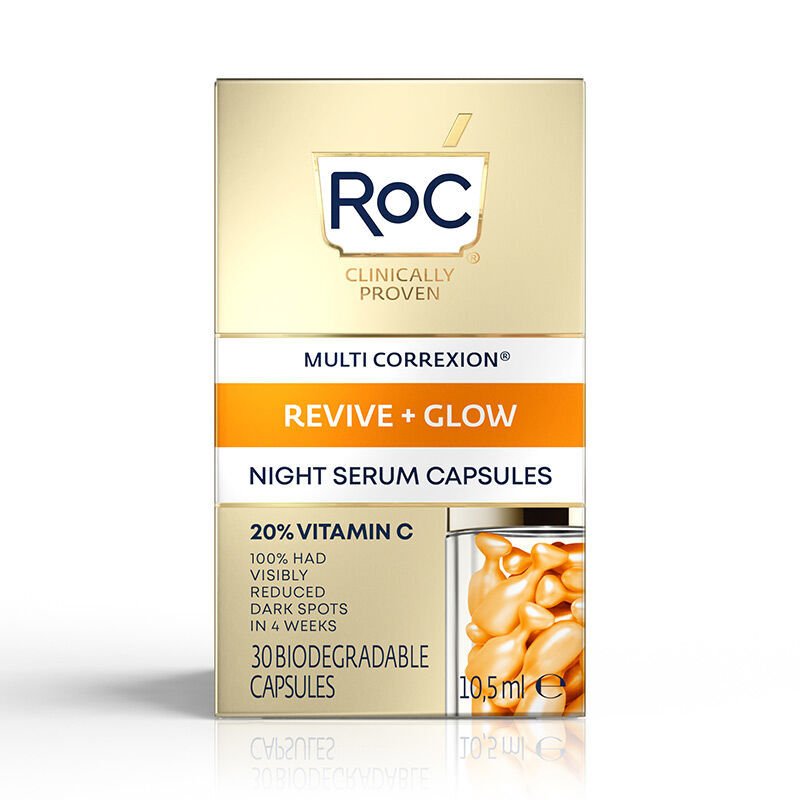 Brightening Vitamin C Night Serum Capsules for Dark Spots - TryAladdin