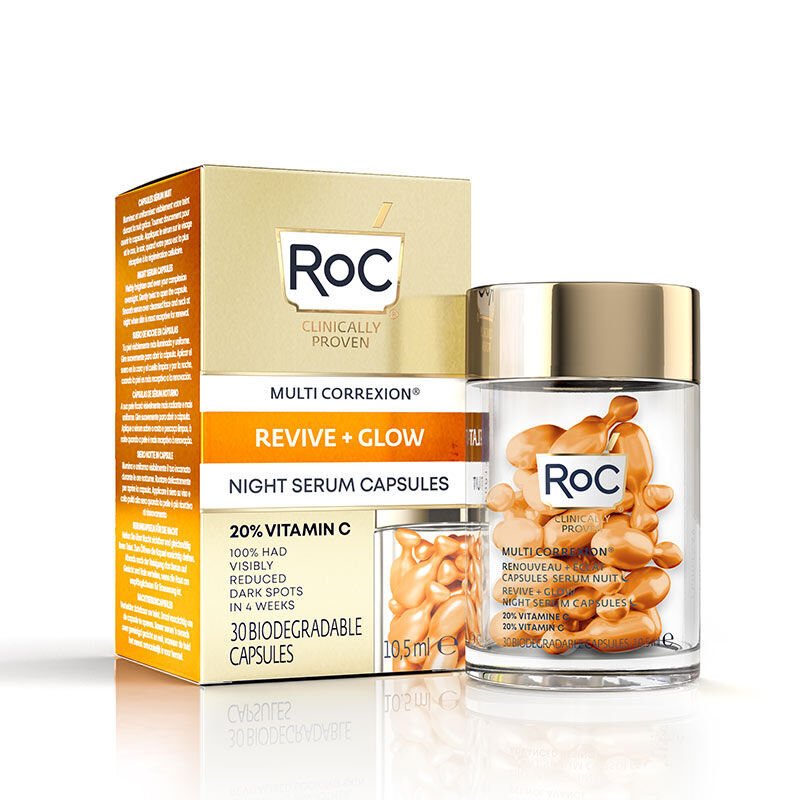 Brightening Vitamin C Night Serum Capsules for Dark Spots - TryAladdin