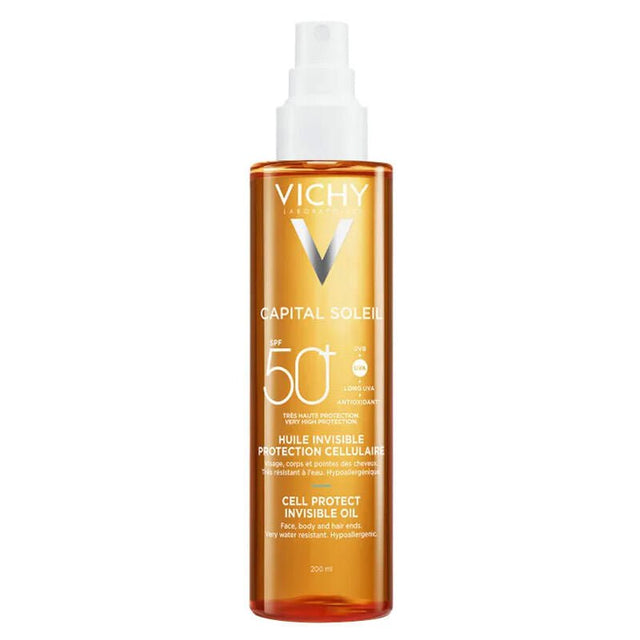 Broad Spectrum SPF 50+ Sunscreen Oil - Face, Body & Hair, Squalane & Vitamin E - TryAladdin