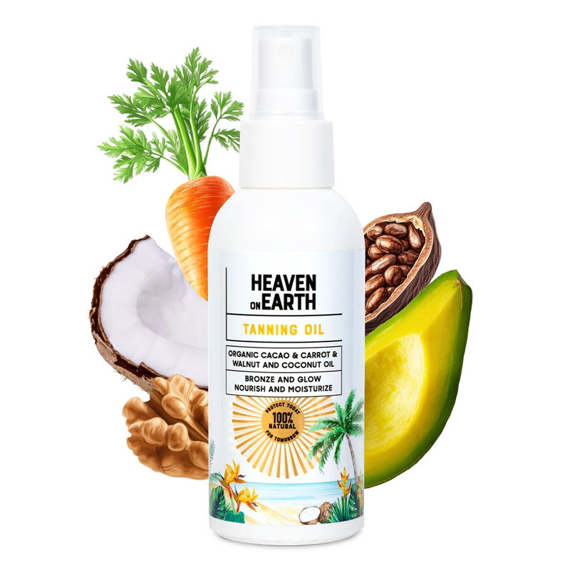 Bronzing Oil - Natural & Organic with Cacao & Carrot for a Radiant Glow - TryAladdin