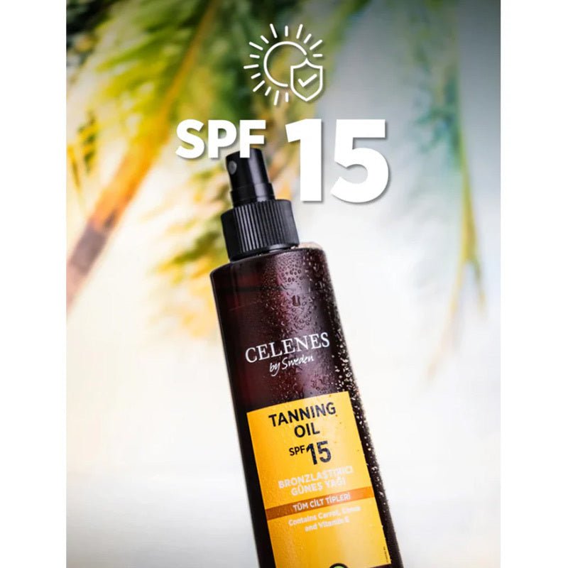 Bronzing Sun Oil - Fast & Even Tan with SPF 15 & Herbal Extracts - TryAladdin