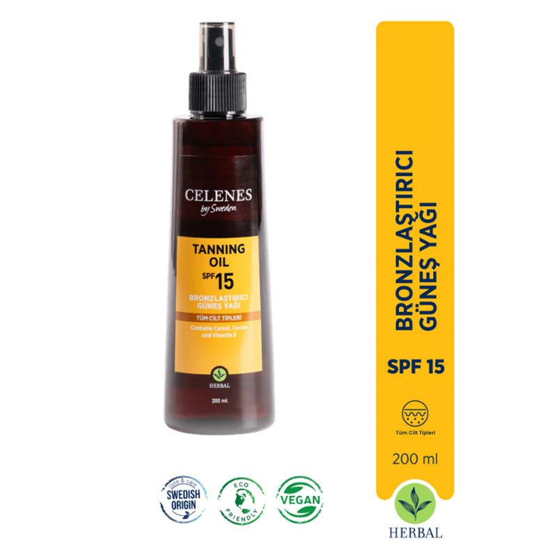Bronzing Sun Oil - Fast & Even Tan with SPF 15 & Herbal Extracts - TryAladdin