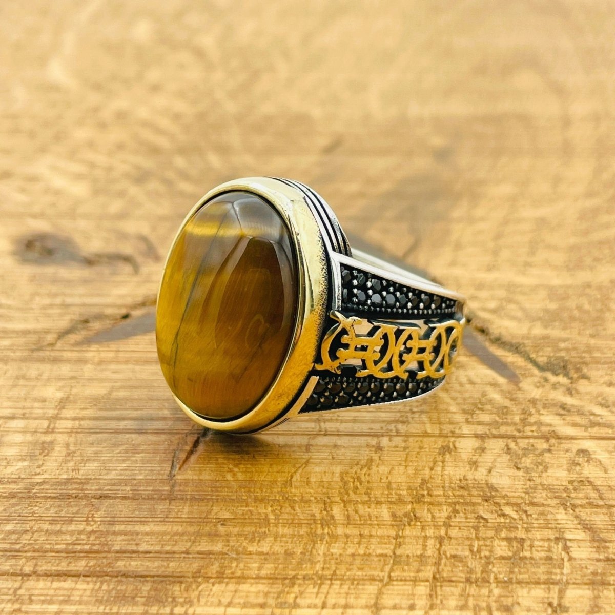 Brown Tiger's Eye Silver Ring