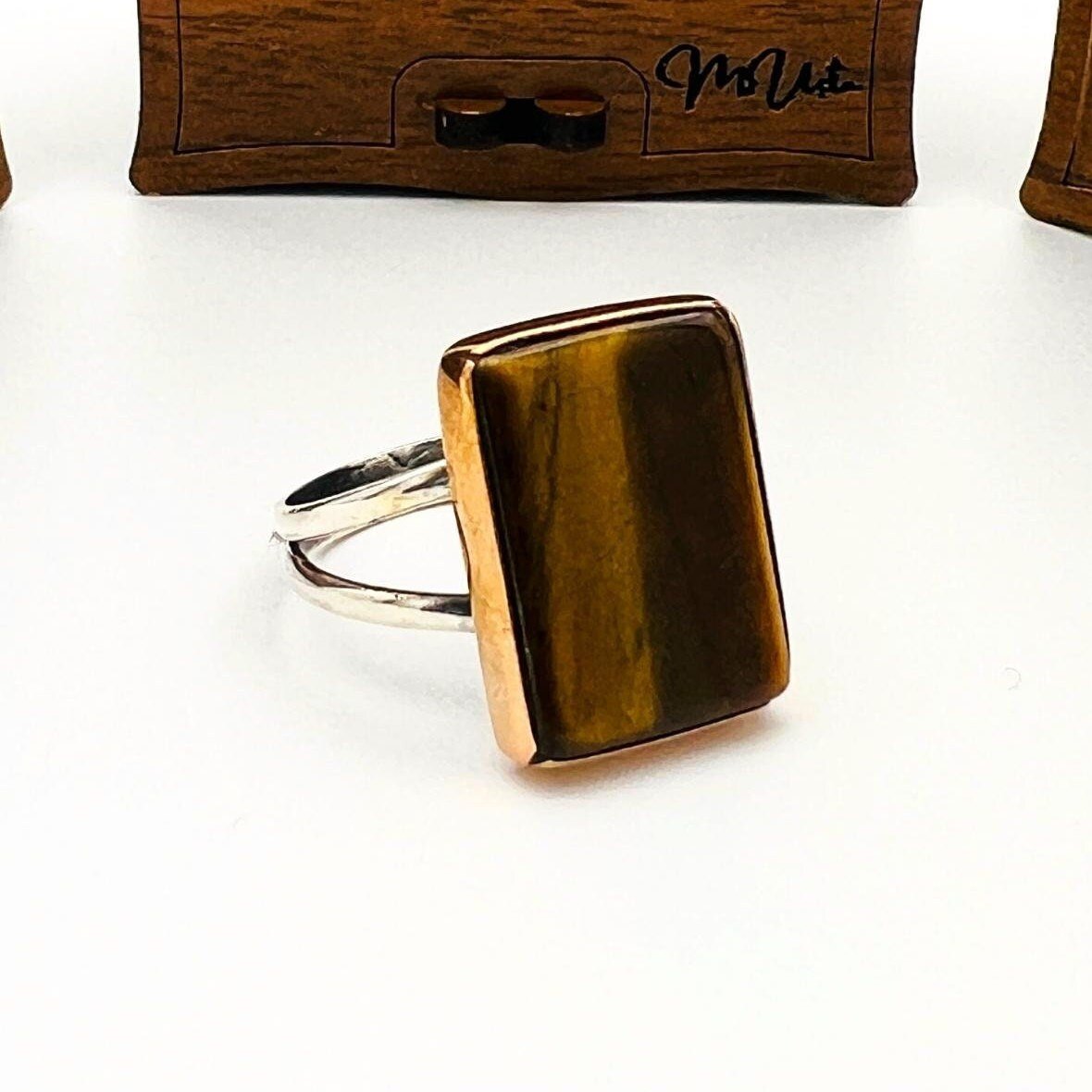 Brown Tiger's Eye Stone Women's Ring