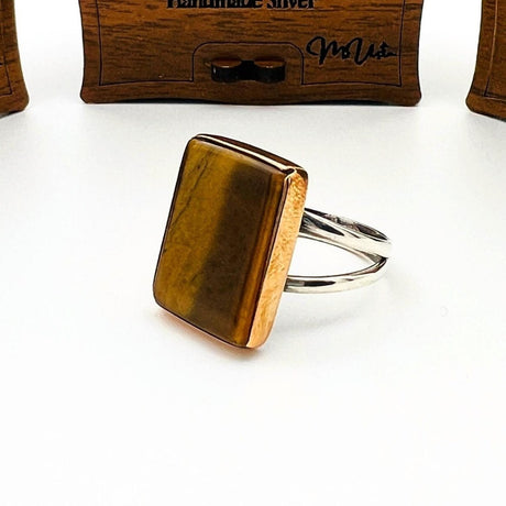 Brown Tiger's Eye Stone Women's Ring