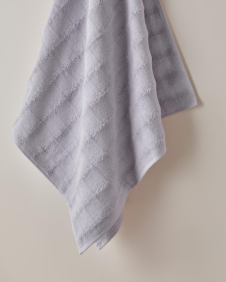 Professional-Grade Plush Cotton Bath Towel - Lilac Bubble Weave - 70x140cm