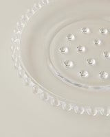 Professional Clear Glass Pasta Plate Bubbles Design