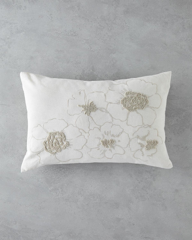 Premium-Embroidered-Floral-Decorative-Pillow-Ecru-33x50cm